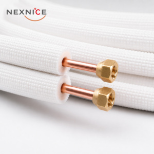 Kit de tuyauterie CVC : Paire de tubes en cuivre isolés jumeaux 3M-30M pour climatiseur split - Product Image 2
