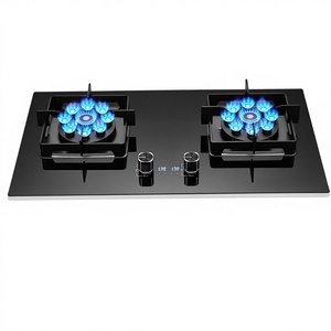 Cuisinière à gaz double à allumage électronique pulsé, design à <span class=keywords><strong>neuf</strong></span> brûleurs, gaz liquéfié, cuisinière de table encastrable, économie d'énergie - Product Image 2