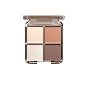 Großhandel 4-Farben Satin Mini-Lidschattenpalette Transparentes Gehäuse Weiß-Rosa Lidschatten-Paletten Kosmetik Mini-Lidschatten Make-up-Palette - Product Image 6