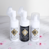 Bouteilles en mousse écologiques conçues pour les brosses nettoyantes pour le visage, flacons en plastique vides avec impression sérigraphique, pulvérisateur à pompe PET, Guangdong Little