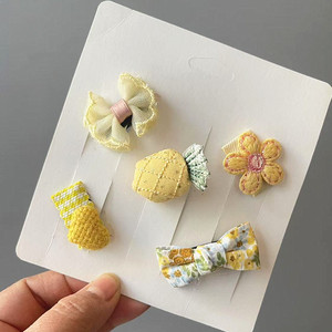 Lindas Pinzas para el Cabello con Lazo de Tela Coreana, Antideslizantes, para Bebés, Niñas, Princesas, Niñas Pequeñas, Pinza Lateral para el Flequillo, Decoración para el Cabello - Product Image 6