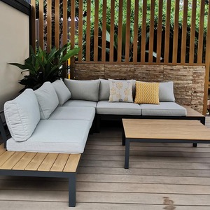 Nuevo <span class=keywords><strong>Diseño</strong></span> <span class=keywords><strong>de</strong></span> <span class=keywords><strong>Muebles</strong></span> <span class=keywords><strong>de</strong></span> <span class=keywords><strong>Exterior</strong></span> Momoda, Mayorista, Conjunto <span class=keywords><strong>de</strong></span> Sofá Modular en Forma <span class=keywords><strong>de</strong></span> L para Jardín con Mesa <span class=keywords><strong>de</strong></span> Centro <span class=keywords><strong>de</strong></span> Teca - Product Image 2