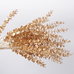 Golden Eucalyptus Artificial Flowers 85cm <b>Wedding</b> Home Decor <b>Props</b> - Product Image 2