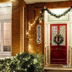 새로운 디자인 방수 집 번호 표지판 집 주소 번호 벽 로고 표시 LED 조명 Led 비즈니스 표지판 - Product Image 2