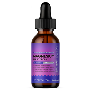 Gotas Líquidas Orales de Omega-3 Ultra Concentrado de 1000 mg con L-teanina, Vitaminas y Magnesio, Apoyo para el Sueño, Sin Gluten, Vegano - Product Image 1