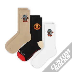 2024 WUYANG unisexe paquet personnalisé logo coton équipage robe de sport chaussettes