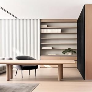 <span class=keywords><strong>Bureau</strong></span> de travail moderne pour la maison avec étagères, poste de travail informatique personnalisé, table d'étude ergonomique et bibliothèque - Product Image 4