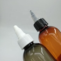 30ml 50ml 60ml 100ml 120ml 250ml 350ml 500ml Clear PET Twist Top Cap Applicator Mini Squeeze Bottle for Hair Oil