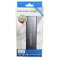Casing SSD M.2 2IN1 USB3.1 10Gbps Tipe-C, Enclosure NVMe SATA NGFF Cocok untuk Solid State Drive 2230-2280 M/B&M Key