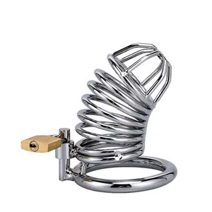 Reputable Metal Sex Cages Toys Male Bondage Cock Cage Steel