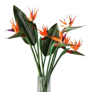 Fleur artificielle en plastique, orange, tige unique, oiseau de paradis, <span class=keywords><strong>strelitzia</strong></span>, <span class=keywords><strong>fleurs</strong></span> artificielles pour centre de table - Product Image 1