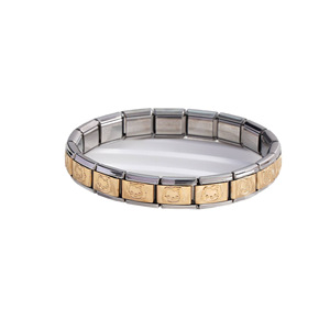 Stainless Steel Italian Modular Bracelet Geometric Cartoon Design Unisex Jewelry DIY Combination Elastic Band - Product Image 5