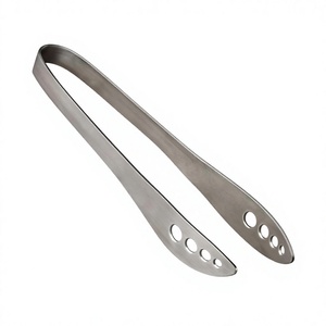 Pince à glace en métal de style simple, ustensile de bar, compatible lave-vaisselle, en acier inoxydable, pince alimentaire, fournitures de cuisine, pince de service durable - Product Image 1