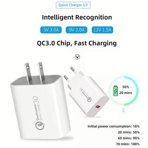 อะแดปเตอร์ชาร์จไฟ QC3.0 แบบเสียบผนัง หัวปลั๊ก EU US UK 9V 2A 18W ชาร์จเร็ว สำหรับโทรศัพท์มือถือทุกรุ่น - Product Image 5