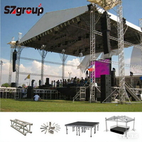 Structure de scène en aluminium, treillis carré en aluminium pour cabine DJ et éclairage LED mobile