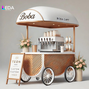 LEDA Vente chaude Chariot à bonbons mobile en métal personnalisé Chariot à thé Boba Chariot alimentaire <span class=keywords><strong>pour</strong></span> fête en plein air Décoration de mariage - Product Image 1