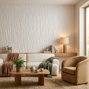 Pannello Murale Scanalato in MDF 600x1200mm <span class=keywords><strong>Spessore</strong></span> 4,75mm Antibatterico per Interni Camera da Letto Soggiorno Cucina Prodotto in Cina - Product Image 3