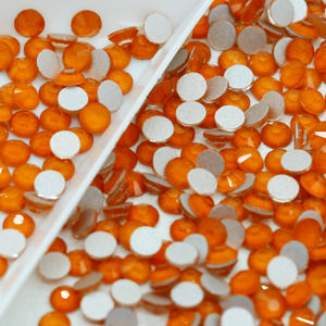 Xulin Flatback Strass Moka <span class=keywords><strong>Orange</strong></span> Sang Couleur Non Hot Fix Verre Strass - Product Image 4