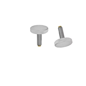 Vis à molette moletées de précision, finition argentée, corps en aluminium, pointes en laiton, acier inoxydable, ISO métrique 40mm - Product Image 6