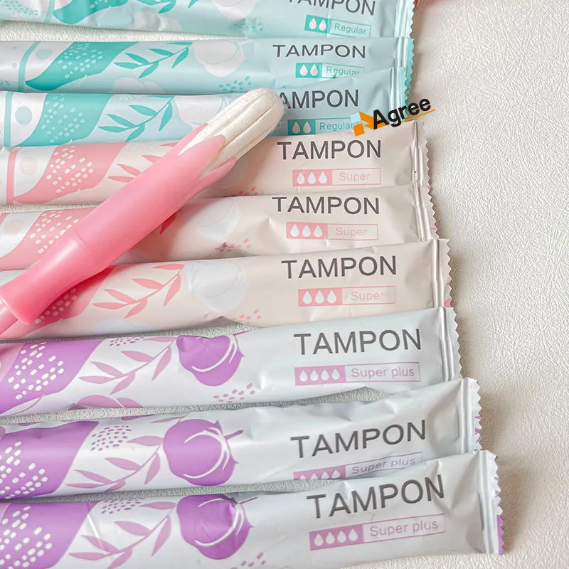 Tamponi per la pulizia vaginale all'ingrosso tamponi applicatori di cotone organico ad assorbimento regolare