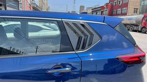 Quarter Rear <b>Window</b> Louver Scoop Vent <b>Cover</b> Trim for Nissan Rogue 2021-2023 Black Glossy Carbon Fiber Look - Product Image 6