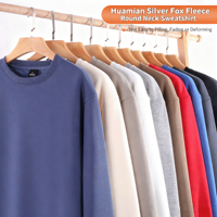 Sweat à capuche doublé de fausse fourrure de renard argenté, poids lourd 420g, pour homme, coupe ample, épaissi, style pull, vêtement décontracté, personnalisable.