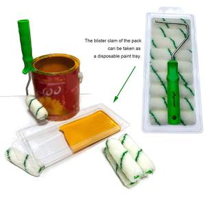 Rodillo de pintura con textura de pintura pequeña con patrón personalizado de fábrica <span class=keywords><strong>para</strong></span> <span class=keywords><strong>paredes</strong></span> y manualidades, Mini cubiertas de <span class=keywords><strong>rodillos</strong></span>, manchas de pintura - Product Image 5