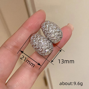 Orecchini a Perno Ovali Ondulati per Donne, Stile Vintage Francese, Accessori per Orecchie da Indossare Quotidianamente - Product Image 5