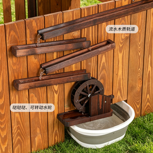 Jouets de <span class=keywords><strong>cuisine</strong></span> éducatifs pour enfants : Cabane en bois avec bac à sable extérieur et système de circulation d'eau, pour garçons et filles - Product Image 5