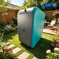 Spa gonflable d'extérieur pour 2 à 6 personnes avec chaise, bain à remous carré portable en PVC, jets de massage à bulles pour adultes, logo personnalisé