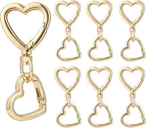 ZROSDSGY Pcs Heart Swivel <b>Spring</b> Clasps Metal <b>Spring</b> Key Chain Hook Clasps <b>Clip</b> Hanging Hooks For DIY Crafts Key Chains Bright G - Product Image 1