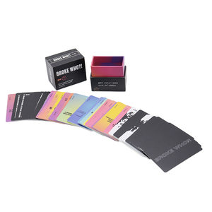 Fabrication de cartes de jeu de défi financier personnalisées en couleur, jeu de cartes de questions positives imprimées, jeu de cartes en papier - Product Image 1