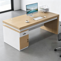 Bureau de direction moderne et simple LBZ-166X avec plateau en acier de 32 mm d'épaisseur, poste de travail individuel, bureau d'ordinateur, bureau d'écriture