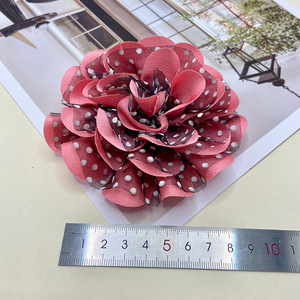 Rubans en mousseline Yupu à motifs floraux, grandes fleurs en tissu, accessoires pour chaussures, chapeaux, vêtements, décorations pour cheveux, faits à la main, style frais et délicat - Product Image 4