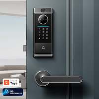 Serrure de porte intelligente Sinovo avec interphone vidéo, caméra, empreinte digitale, code numérique, sonnette Wi-Fi Tuya