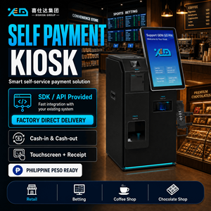 Kiosque de paiement en espèces avec lecteur de codes-barres à écran tactile de 15,6 pouces, accepteur de billets multi-dénomination avec SDK activé pour les centres commerciaux - Product Image 1