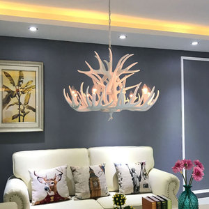 Lustre Vintage en <span class=keywords><strong>Bois</strong></span> <span class=keywords><strong>de</strong></span> <span class=keywords><strong>Cerf</strong></span> Luminaire Rétro Lustre pour Salon Église Lustres Luminaria Résine Corne <span class=keywords><strong>de</strong></span> <span class=keywords><strong>Cerf</strong></span> Lampe Suspendue - Product Image 4