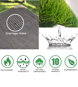 Ngoài trời nhân tạo Vườn cỏ Thảm 30mm đống Chiều cao PP + PE vật liệu thể thao Turf bóng đá sân chơi sân sau-cuộn - Product Image 6