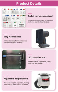 ชุดซุ้มดีเจ LED โปรกันน้ำพร้อมฝาครอบอะคริลิคอัดจีบและผนังวิดีโอพร้อมไฟ - Product Image 4