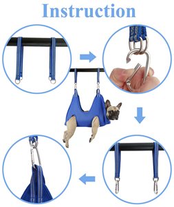 Nouveau Harnais à Motifs 10-en-1 pour Animaux de Compagnie, Hamac de Toilettage avec Coupe-Ongles, Sac de Contention Respirant pour Chiens et Chats - Product Image 3