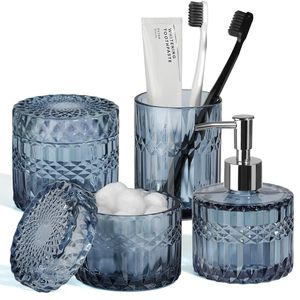 Vendita calda all'ingrosso di 4 pezzi <span class=keywords><strong>Set</strong></span> di accessori da <span class=keywords><strong>bagno</strong></span> in vetro <span class=keywords><strong>blu</strong></span> <span class=keywords><strong>Set</strong></span> da <span class=keywords><strong>bagno</strong></span> Hotel - Product Image 1