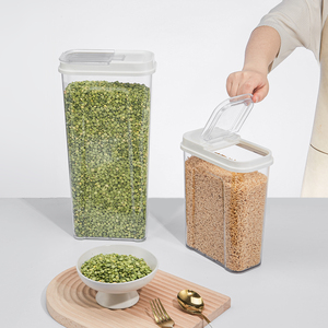 Contenants Alimentaires Hermétiques en Plastique Sans BPA, Empilables, Multi-Tailles, Transparents, Écologiques, Qualité Alimentaire, pour Céréales et Garde-Manger - Product Image 5