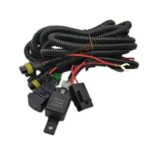 Arnés de cables de batería para coche, arnés de cableado eléctrico, Luz antiniebla de 12V y Relé de potencia de 40A para Toyota