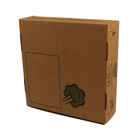 Boîte d'expédition personnalisée en papier kraft ondulé, écologique, biodégradable, recyclable, impression offset quadricolore, pour couvertures