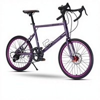 Vélo de route et de ville à freins à disque, avec guidon drop-bar et vitesses variables, roues en alliage d'aluminium de 20 pouces, idéal pour la course - Meilleures ventes