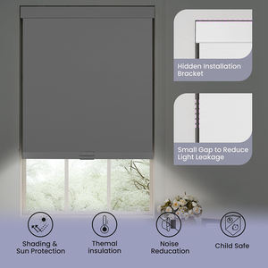 ظلال بكرة ZHENPIN لاسلكية للنوافذ مع غطاء كاسيت ألومنيوم ستائر تعتيم أقمشة العزل الحراري - Product Image 5