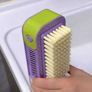 Brosse de nettoyage portable Jukaiwtec pour extérieur, brosse en PP avec manche en plastique antidérapant, séchage et rangement, multifonctionnelle pour le <span class=keywords><strong>savon</strong></span>/le lavage du linge - Product Image 3