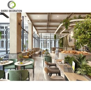 Modern Luxury Coffee Shop & Bakery Shop Design Custom Bakery Bar Counter Design For Bakery Display Showcase Bakery Furniture - Product Image 4