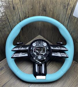 Volant sport en cuir et fibre de carbone à 3 branches pour Mercedes-Benz AMG C63 GT C43 CLS W218 W219 <span class=keywords><strong>500</strong></span> 550 C/E-Class W201 - Product Image 6