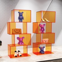 Présentoir en acrylique pour magasin, étagère à chaussures et sacs, vitrine, accessoires de présentation, étagère de rangement multicouche pour la maison